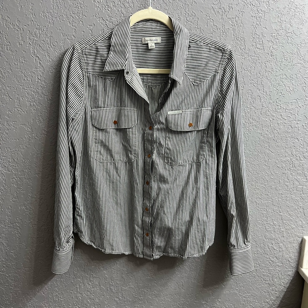 Calvin Klein Jeans Monochrome Striped Shirt